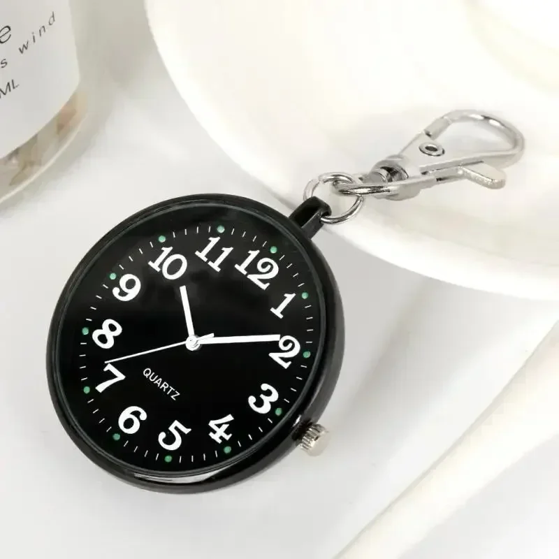 Pocket Watches Fashion Nurse Watch Keychain Mini Time Reminder Portable Items for Women Men Trendy Electronic Clock Key Chain