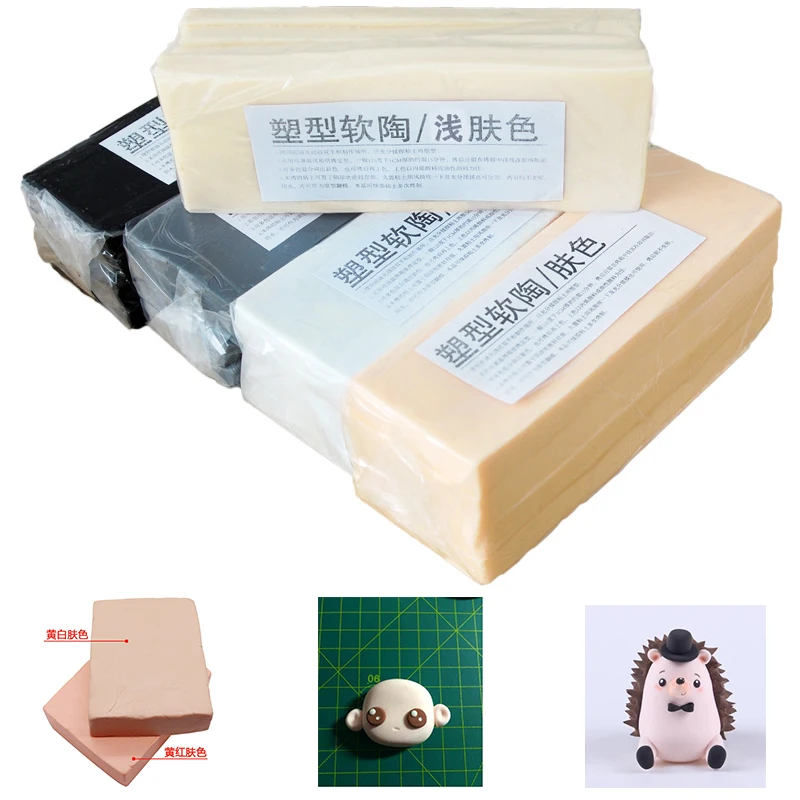 Polymer Clay Polymer Clay Kit Ceramic Clay 500g Professional Polymer Clay Oven Baking DIY Handmade Prototype Material Sculpture Soil Ceramic Doll