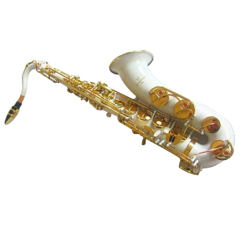 

Japan Jazz YANAGIS T-992 model Bb Tenor SaxophoneWhite gold Key saxophone with Professional Musical Instruments performance Free