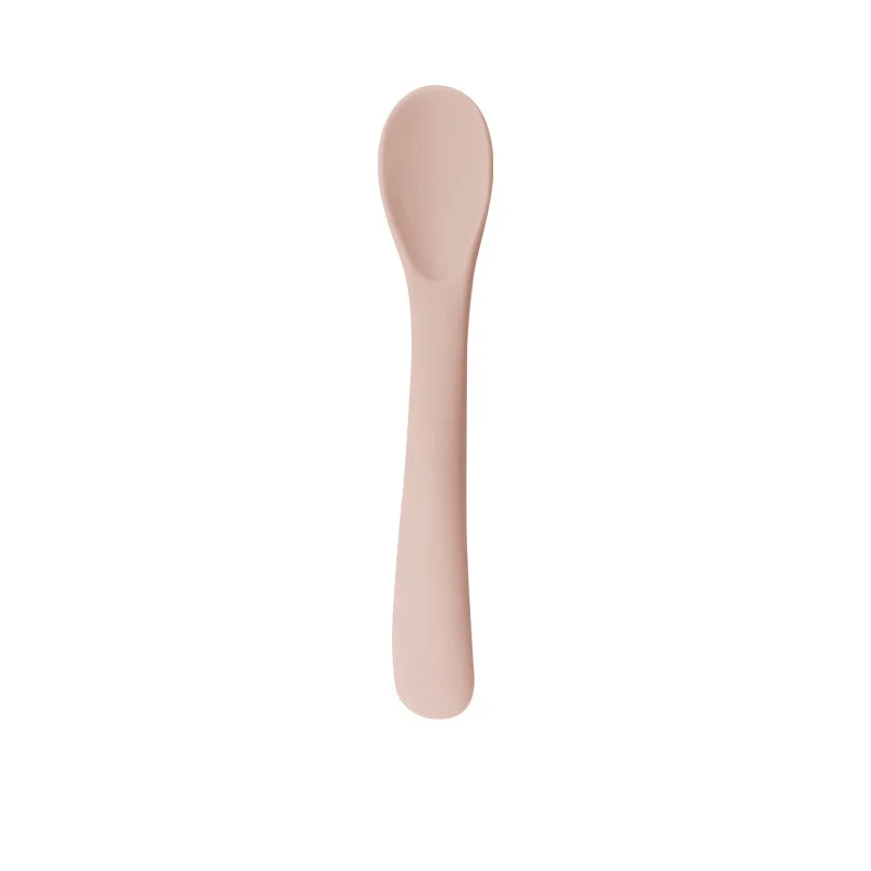 Food Grade Silicone Small Curved Spoon Baby Food Spoon Children Tableware Feeding Soft Spoon 5