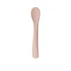 Food Grade Silicone Small Curved Spoon Baby Food Spoon Children Tableware Feeding Soft Spoon 5