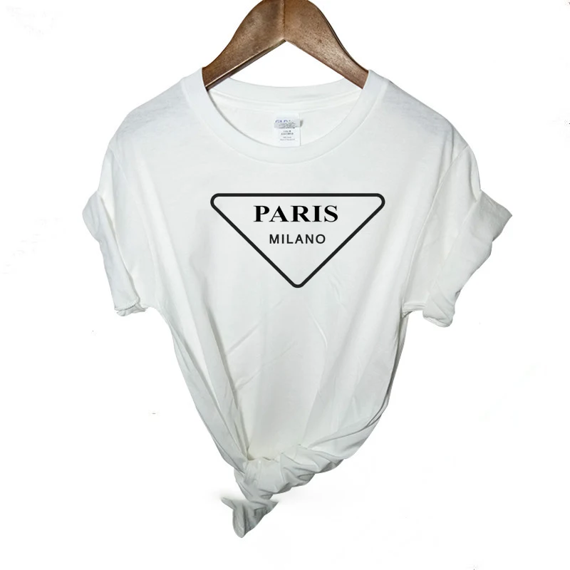 

Fashion Letter Paris Printing Men's T-shirt 100%Cotton Summer Luxury Short Sleeve Tees Solid Color Short Sleeve Streetwear Tops