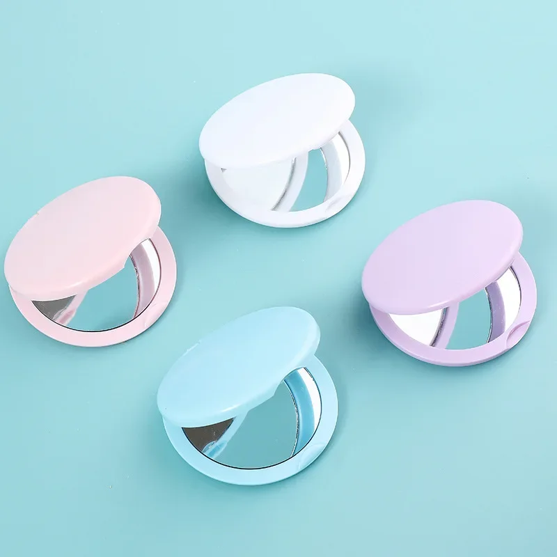 

4 Colors Mini Pocket Folding Makeup Mirrors for Girls Women Traveling Portable Round Pocket Vanity Mirror Styling Aceesories 1pc