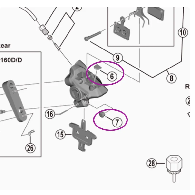 Road Bike Original R7170 R8170 R9270 Clamp Oil Discharge Nozzle Screw Dust Cap Waterproof Cover Bleed Screw Cap Boss