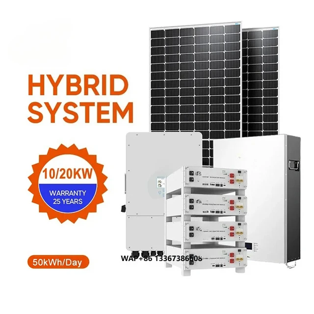 Kit complet de panneaux solaires 2025, système de stockage d'énergie solaire hybride 16000W, avec batterie Deye 8Kw 10Kw 12Kw 16Kw 48V 1