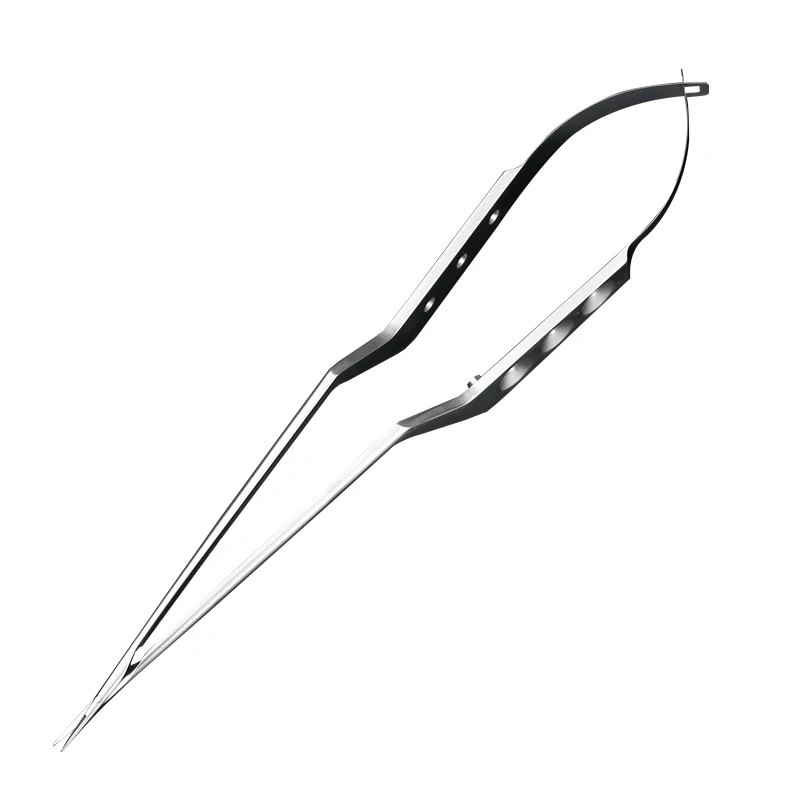 Stainless steel gun-shaped scissors microscopic scissors gun-shaped spring-type surgical tissue
