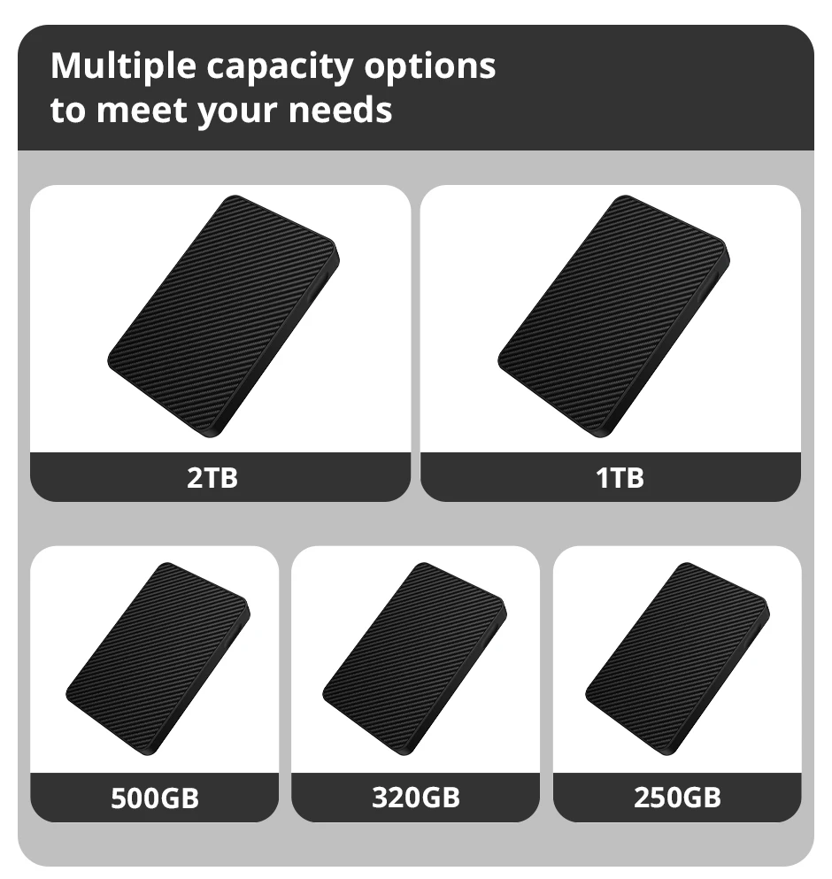 Externe Festplatte 2,5 tragbare Festplatte Festplatte 250GB 320GB 500GB 1TB USB 3,0 für Desktop-PC-Laptops Spiele konsolen TV PS5 Xbox – Detail 7