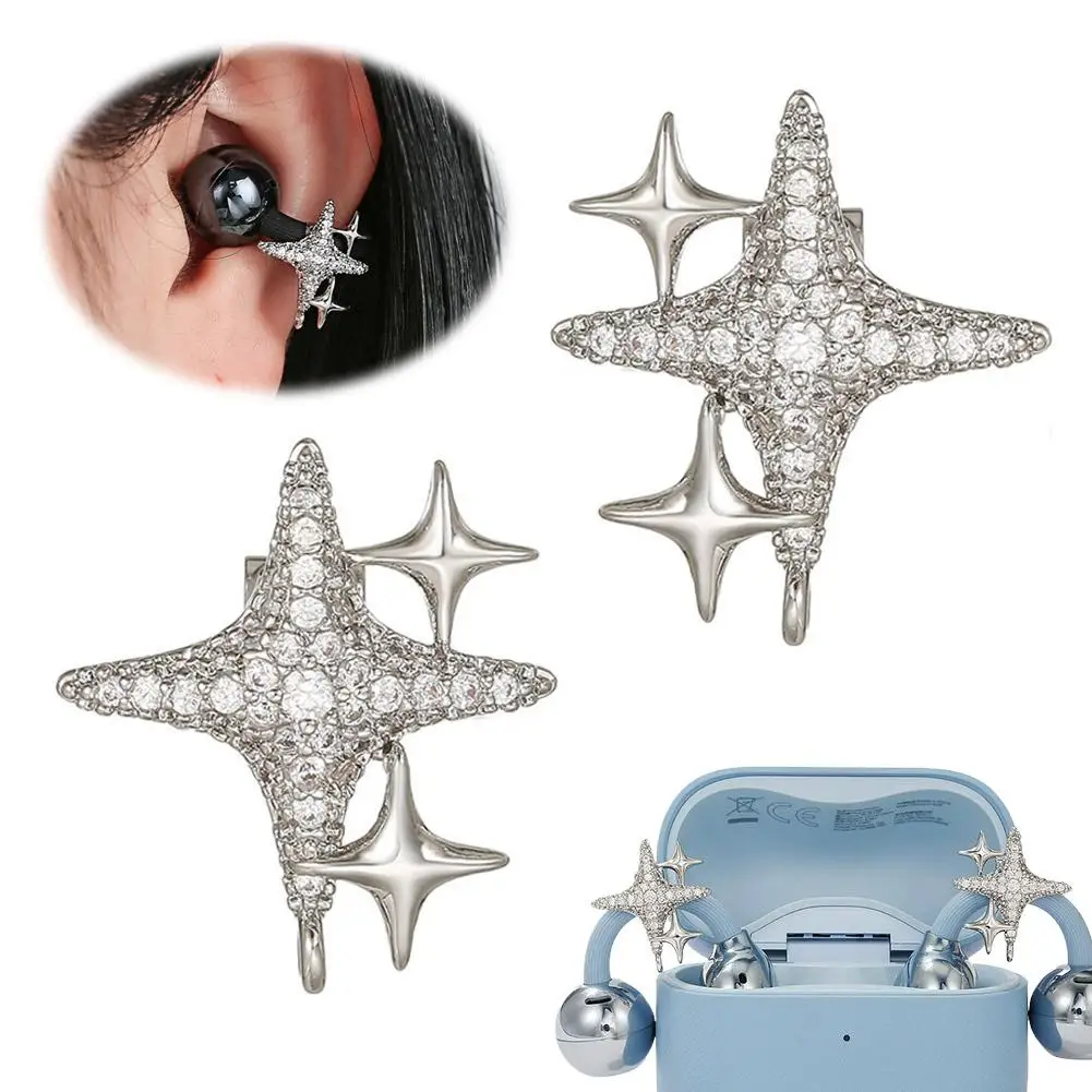 รูปสินค้า คลิปหนีบหูฟังบลูทูธแบบเพชร รุ่น Full Zirconia Star Flash เหมาะสำหรับหูฟัง Freeclip1/2 อุปกรณ์เสริมแฟชั่น
