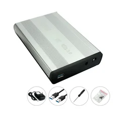 Compact USB 3.0 Type - C External Hard Drive Enclosure Box (US WHITE 3.0)