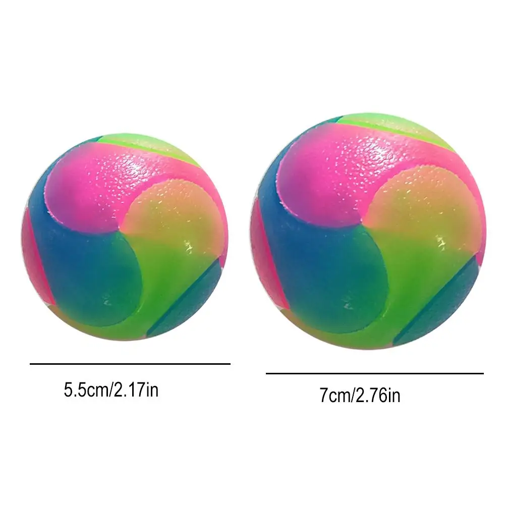 Pet Light Up Toy Ball Glowing LED Puppy Flashing Elastic Ball Toy Color Light TPR Ball Interactive Toys For Cats Small Dogs 3