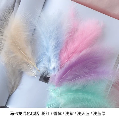 50pcs Fluffy White Turkey Feathers for DIY Wedding Dress and Jewelry Decor