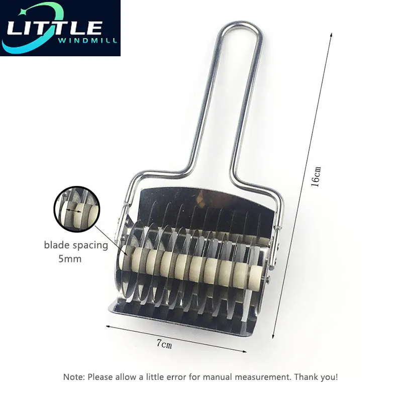 Noodle Garlic Cutter Manual Stainless Steel Noodle Shallot Garlic Cut Roller Cutter