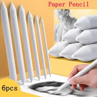 6pcs Blending Stumps Paper Art Sandpaper Pencil for Artist Charcoal Sketch Drawing High Gloss Smudging Art Painting Roll 1