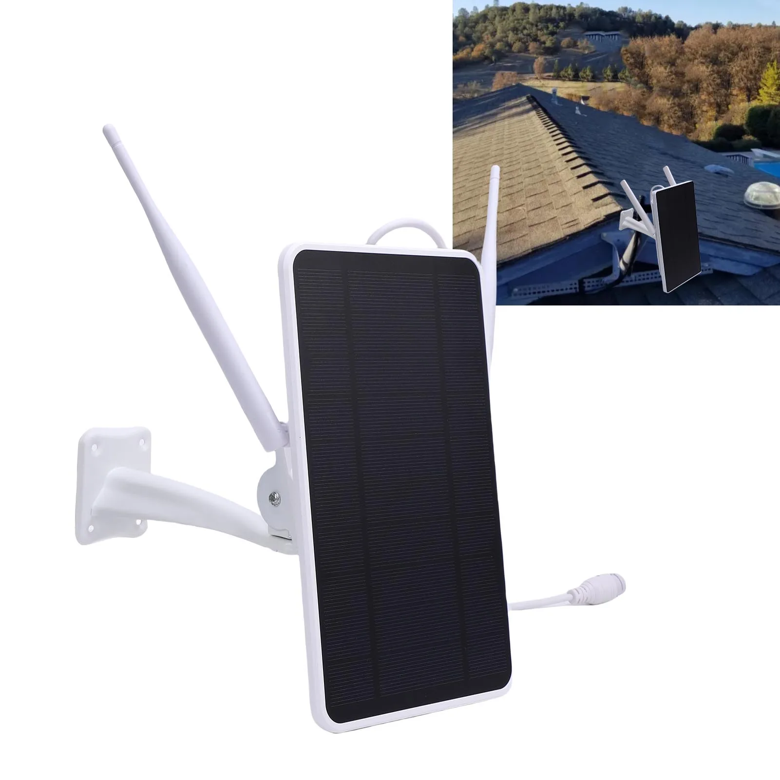 방수 태양광 라우터 6W 태양열 모뎀 라우터 장시간 지속 IP66 방수 4G WiFi 태양광 라우터 리피터 (야외용)