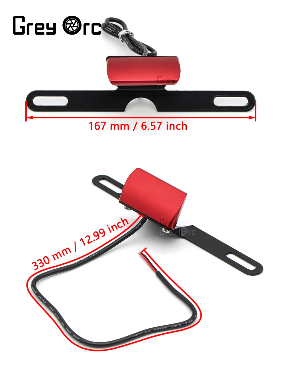Universal License Plate Led Light Motorcycle Accessories For Honda Suzuki Kawasaki Ducati BMW Cnc Lamp Bracket Waterproof