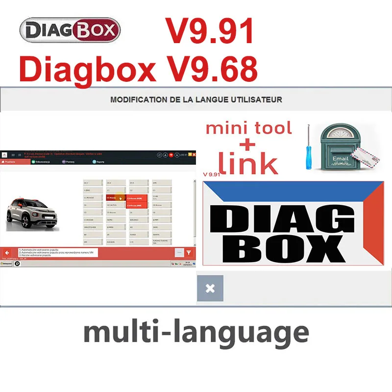 

Newest Diagbox V9.96 Diagbox V9.91 For Lexia3 PP2000 Diagbox 9.91 Full Adapter for Lexia 3 for Citroen&Peugeot Car Scanner Tool