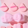 14pcs Makeup Egg Makeup Egg Finger Powder Puff Hair Strap Face Mask Wrist Strap Easy to Carry Suitable for Various Scenarios 1