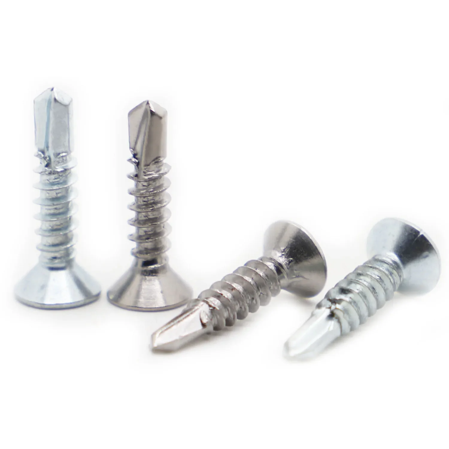 410 Stainelss Steel Phillips Flat Head Self Drilling Screw M3.5 M4.2 M4.8 M5.5 M6.3 Zinc Plated Steel Self Tapping Screw