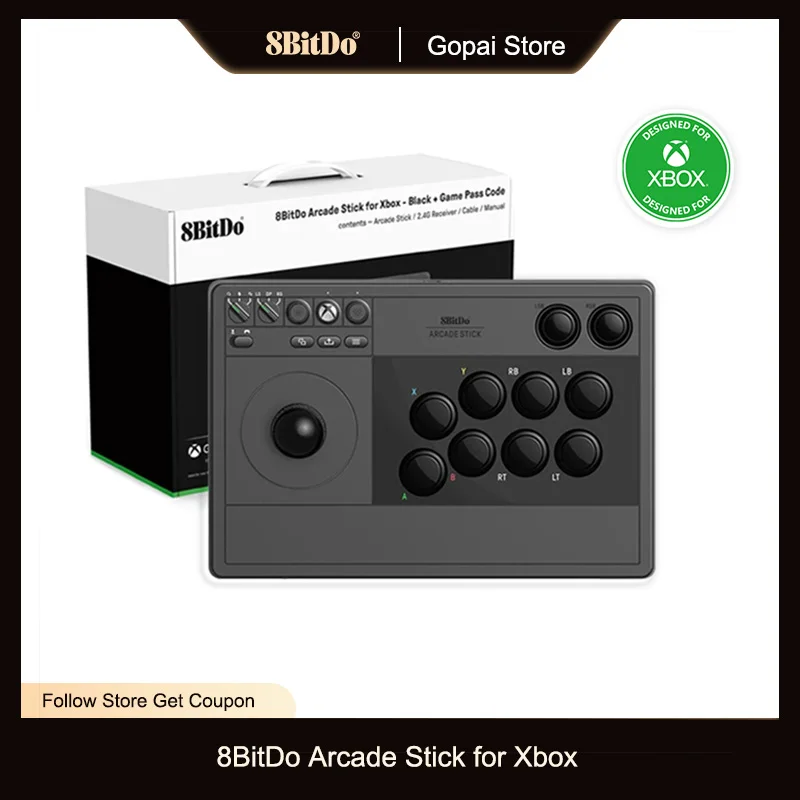 

Аркадная палка 8bitdo для Xbox серии X/S, Xbox One Wireless .4G аркадная тренировочная палка для Windows 10 и выше игровые аксессуары