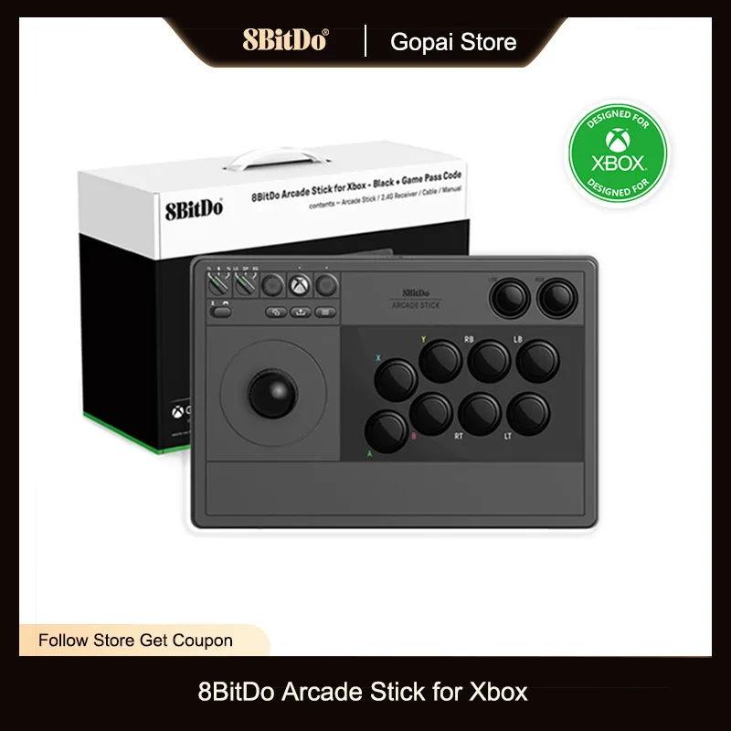 8Bitdo Arcade Stick for Xbox Series X, S Xbox One Windows 10 Arcade Fight  Stick