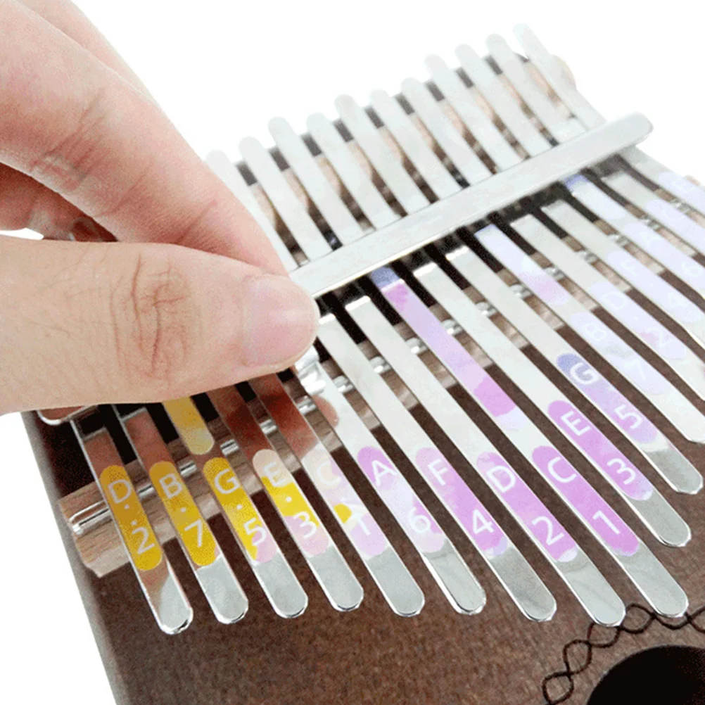 4 Pcs Stickers Kalimba Piano Thumb Decal Mini Note Keyboard Gift Lover Thumbs Learning