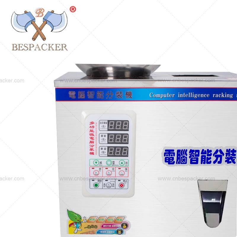 Small Desktop Semi Automatic Granules Coffee Beans Spice Powder Pouch Quantitative Weighing And Filling Machine