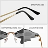 Women Girls Mushroom Euro American Style Rimless Sunglasses Adult Personalized Fashion Glasses Female Sunscreen UV400 Sunglasses 6