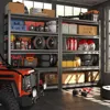 78" H Garage Shelving Heavy Duty Storage Shelves Adjustable 5 Tier Metal Shelves for Garage Warehouse Basement 1