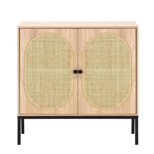 

Wooden board chest drawer lowboy natural rattan chest drawer