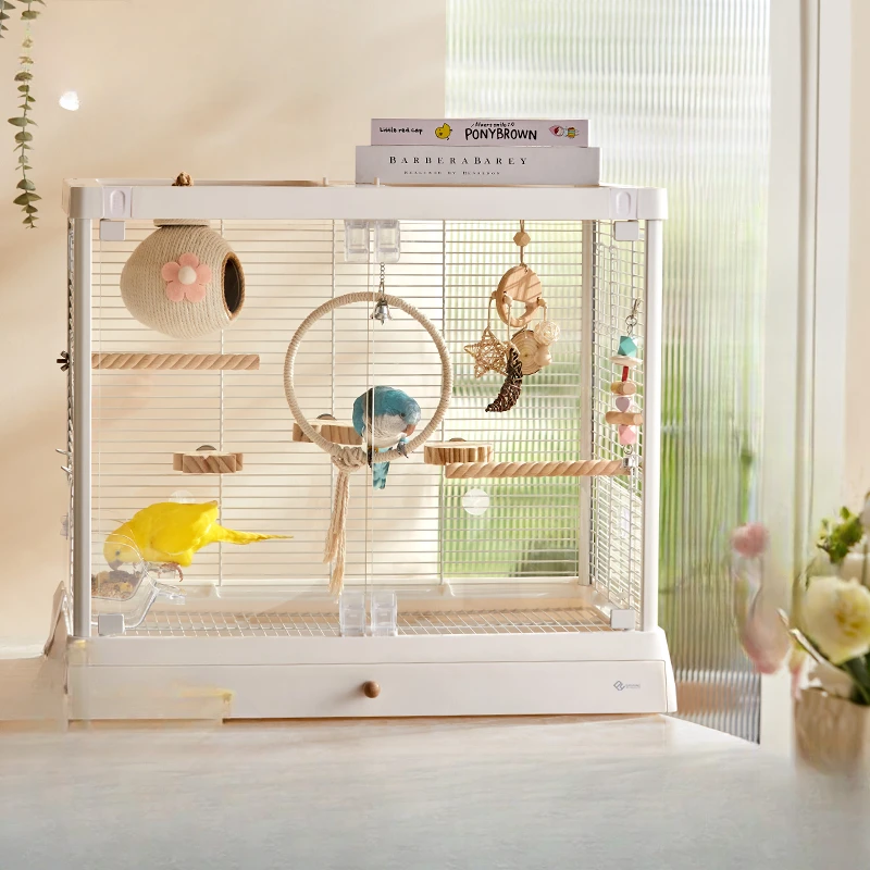 Passaros Palomas Birdcage Accessori Pappagallo Quaglia Mochila Bird Nest Feeder Budgie Cover Gabbia Per Uccelli Pet Supplies Cy50Bc