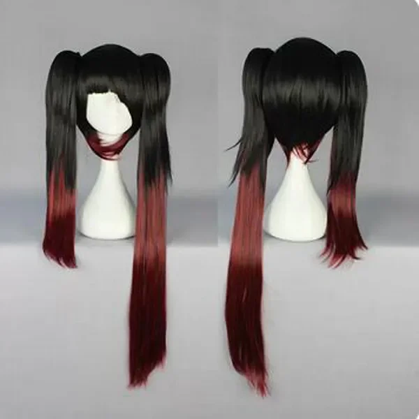 

New Anime Design Long black & Mixed gradually changing Color Cosplay wig For Women’s Christmas Halloween Costume Party Wigs