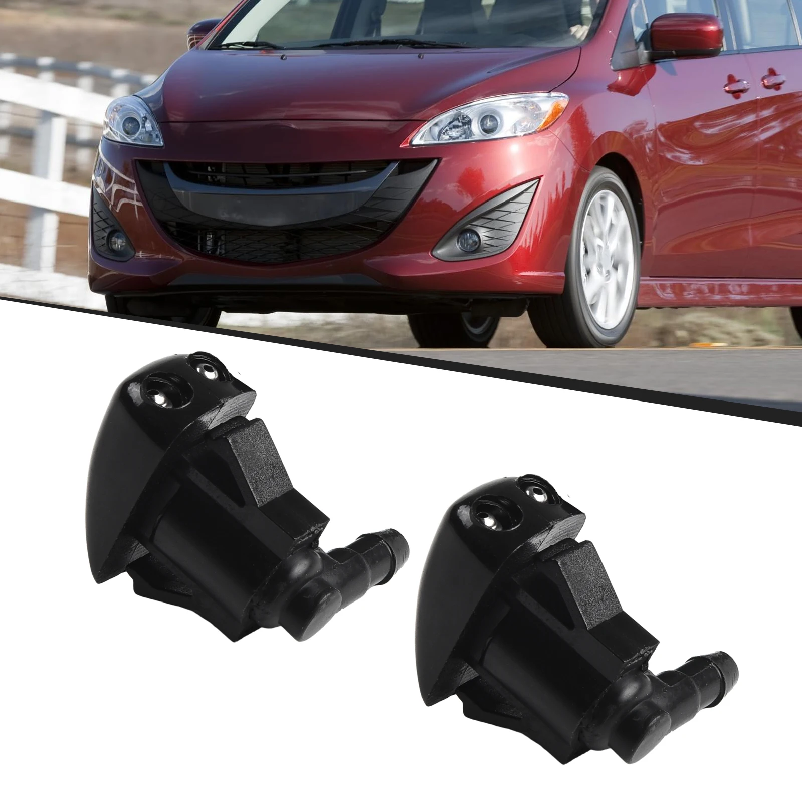 

Front Windshield Wiper Nozzle GK2C67510B BN8W-67-510 C238-67-510 BN8V-67-510 For Mazda 6 MK1 2002-2008 For Mazda 5 MK2 2006-2010