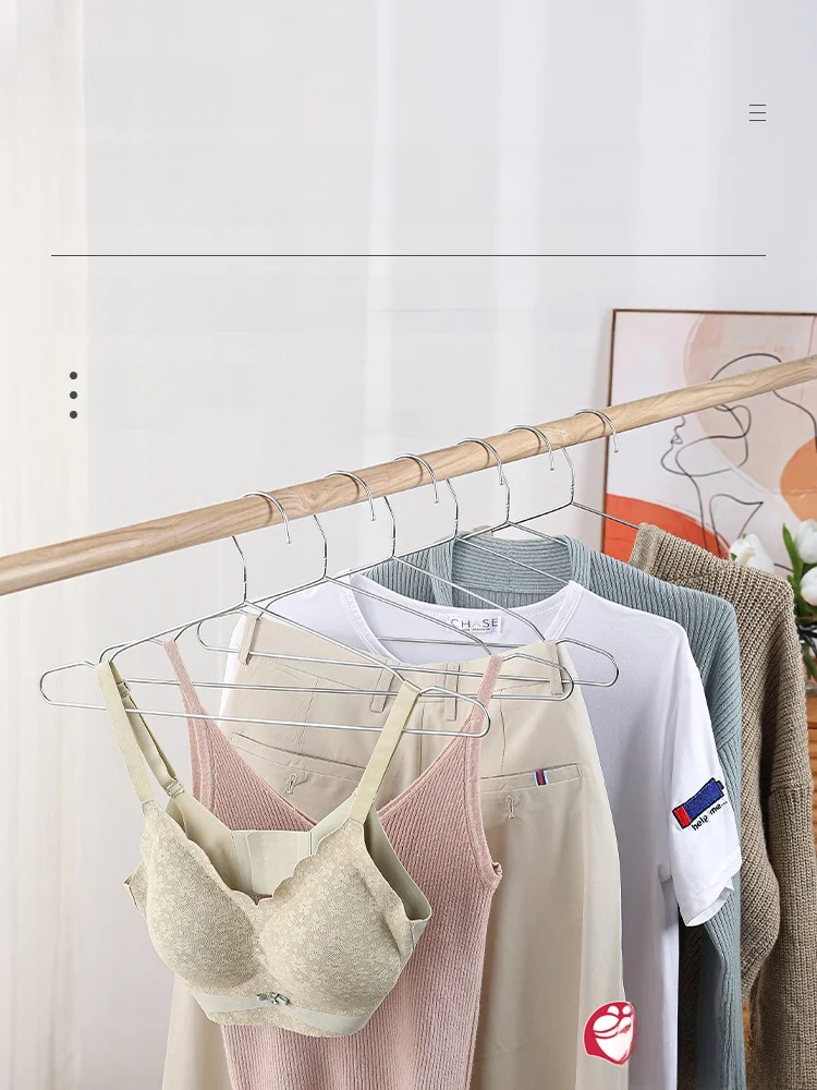 Stainl Steel 304 Clothes Hanger with Steel Stamp Home Use Dryer Clothes Line Holder Rust Proof Double Rod Hanger