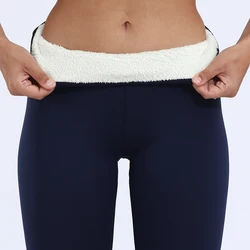 Women's High-Waist Thermal Velvet Leggings - S (NavyBlue)