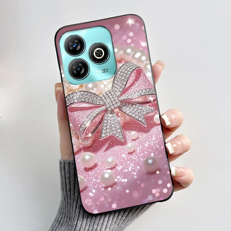 Aesthetic Cute Cat Black Shockproof Silicone Back Cover