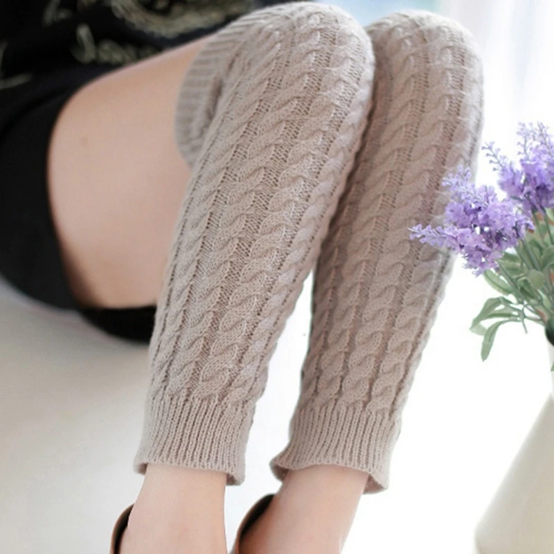 Leg Warmers Japanese Lolita Knit Socks Wool Ball Cosplay Women Autumn Winter