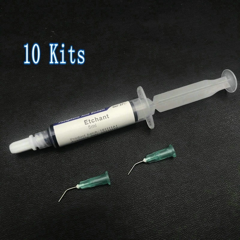10pcs Dental Acid Etching Gel 37% 5ml/Syringe Ortho Bracket Adhesive Bonding Etchaing