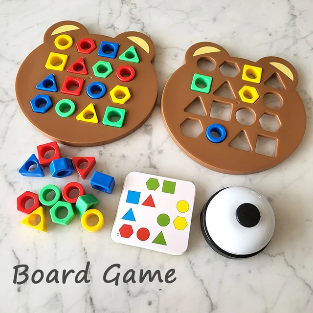Rompecabezas a juego para niños, juegos de mesa con forma geométrica, juguetes de interacción educativa temprana, juegos de batalla - Imagen 2