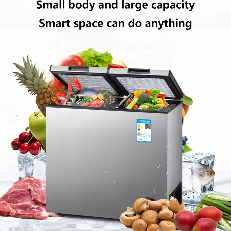 Home Refrigerator dual-temperature freezer small freezer double-door household commercial large-capacity dual-use