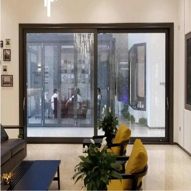 DN Home Door Apartment Aluminum Profile Patio Heavy Duty Sliding Door Double Tempered Glass Glass Sliding Doors