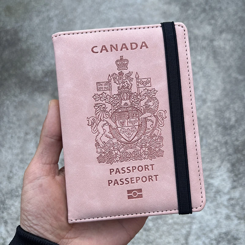 Set 2 Porta Passaporto RFI D – Rosa E Azzurro, Con 5 Scomparti E Protezione Dati, Regalo Per Viaggiatori