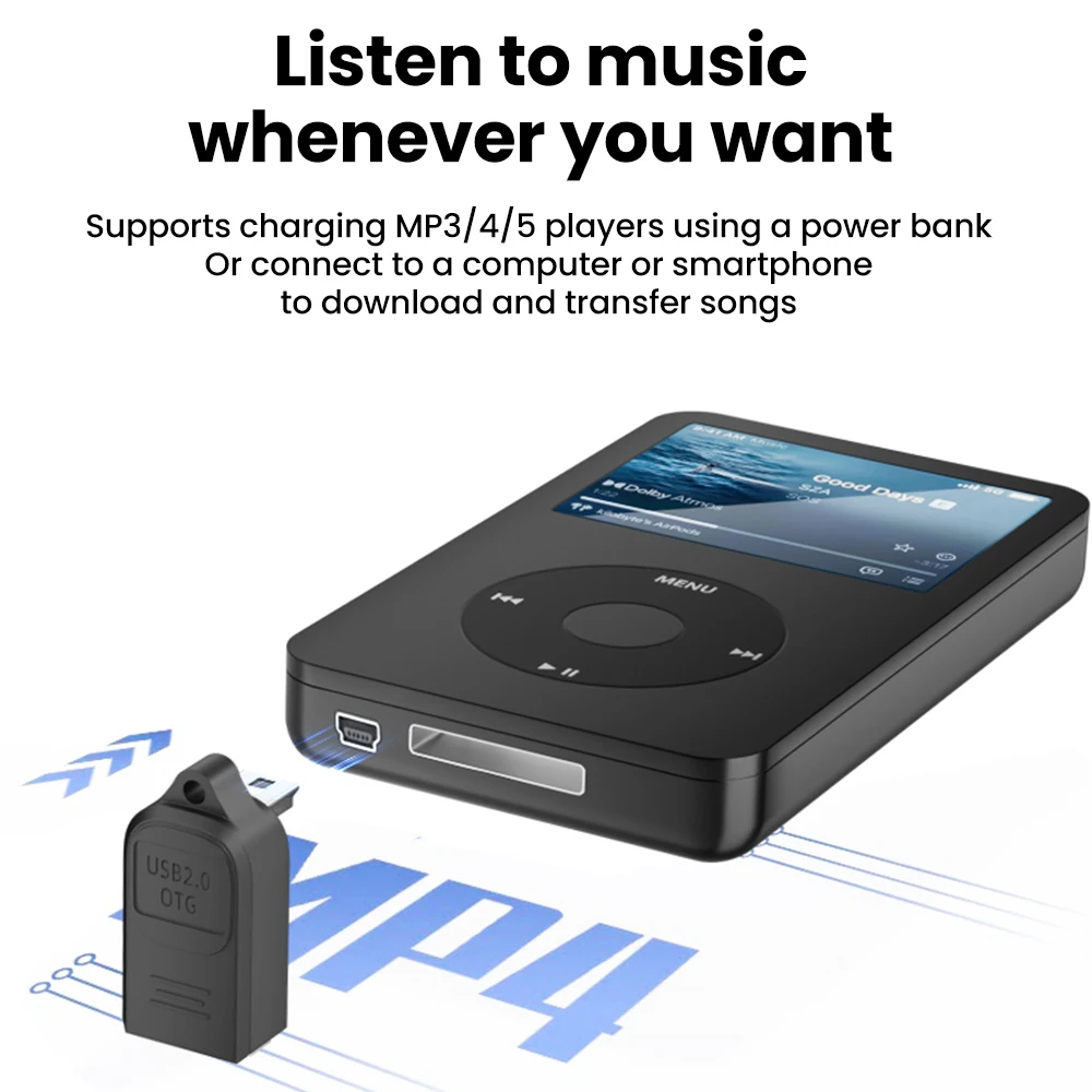 90 ° 엘보우 미니/마이크로 USB to USB(앵글형) OTG 어댑터 USB2.0 고속 데이터 전송 OTG 컨버터 (충전기, 컴퓨터, 자동차용)