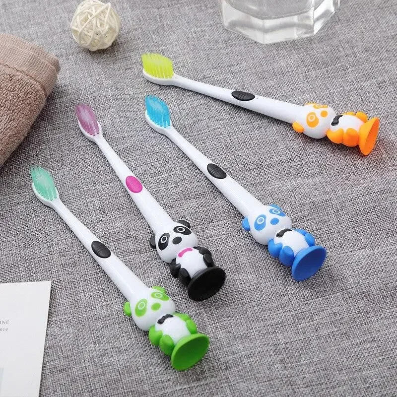 Kids Cartoon Panda Toothbrushes Baby Tooth Brush Soft Bristle Training Teeth Brush for Children 3-12Y 1pc
