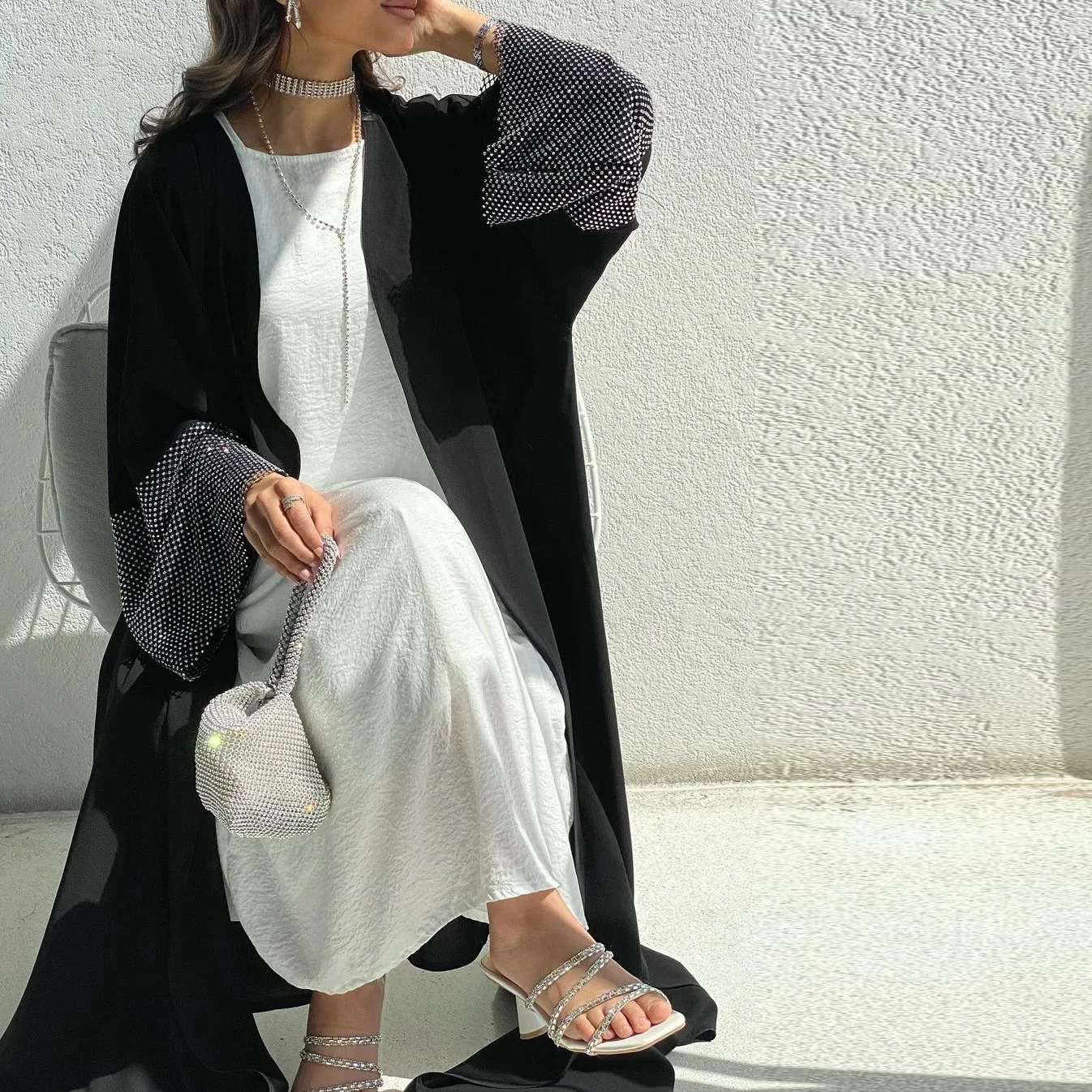 Plain Abayas for Muslim Women Black Islamic Saudi Kimono Abaya Dubai Luxury Moroccan Kaftan Robe Turkish Dresses Modest Outfit