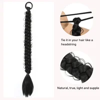 Extensions capillaires synthétiques tressées longues de 24 pouces pour femmes, accessoires capillaires en Fiber de haute température 2