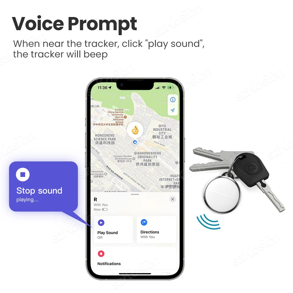 Mini GPS Tracker For Apple Find My Key Smart Tag for Luggage Keys Wallet Bags Suitcase Lost Smart Bluetooth Tracker IOS