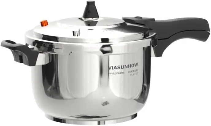 Pressure Cooker with Steamer Basket Faster Cooking and Safety Pressure Release