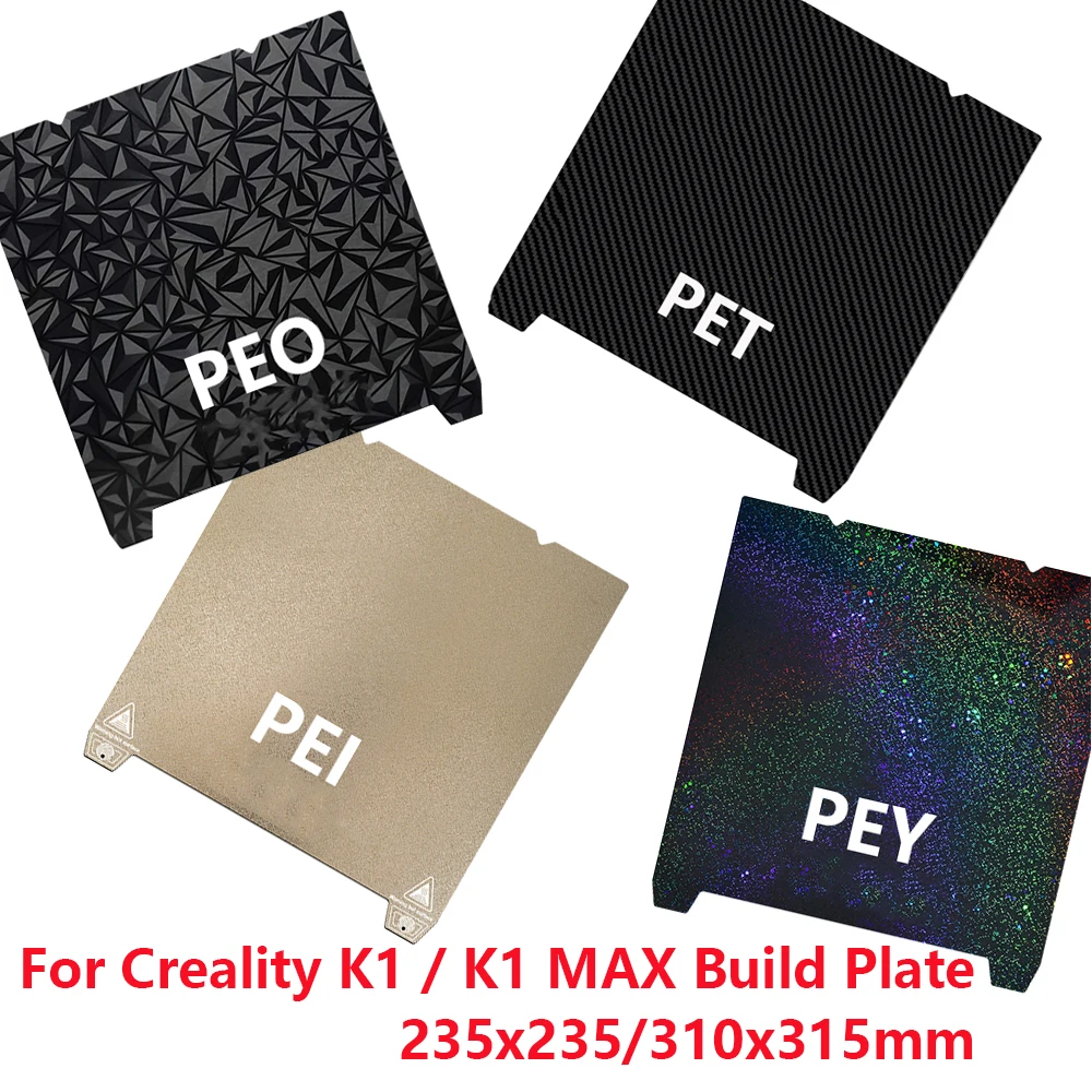 For Creality K1 / K1 MAX Build Plate 310X315mm PEI Build plate 235X235mm For Ender 3 v3 se / v3 ke / Ender 3 S1 PRO / Ender-5 S1