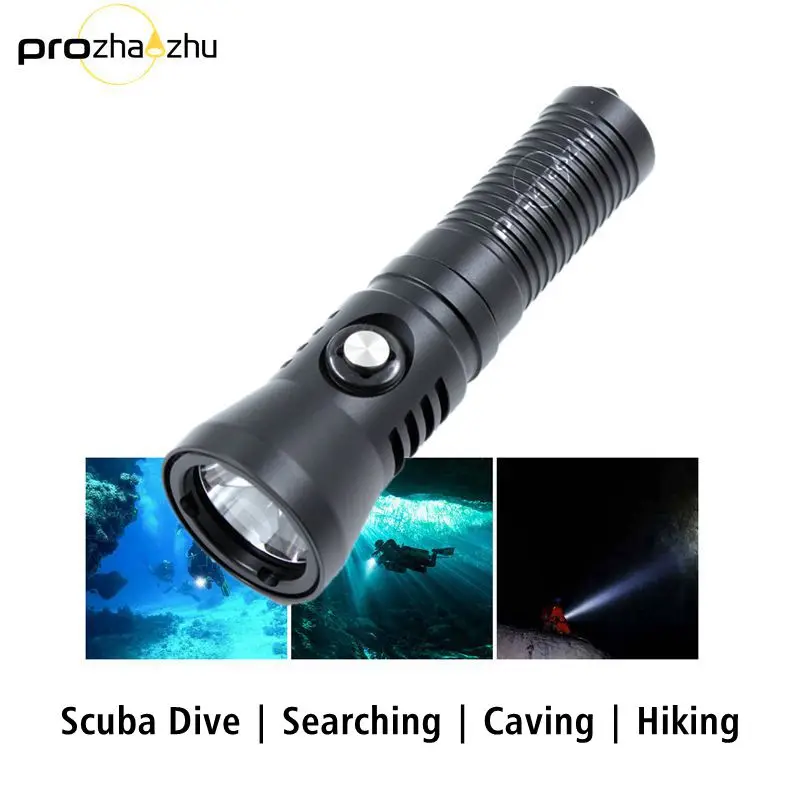 

High Power LED Flashlight Underwater 1200 Lumen Spotlight IP68 100M 21700 Diving Light For Scuba Night Dive Searching Rescue