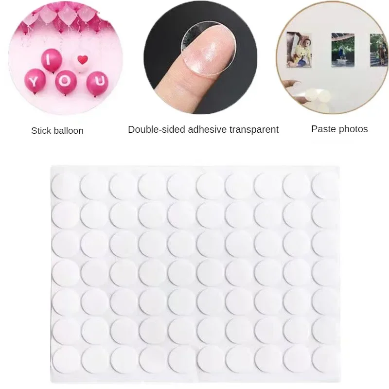 

70pc/Sheet 10/20mm Transparent Double Sided Adhesive Acrylic Glue Dot Sticker Tape for Balloon Photo Envelope Sealling Stamp